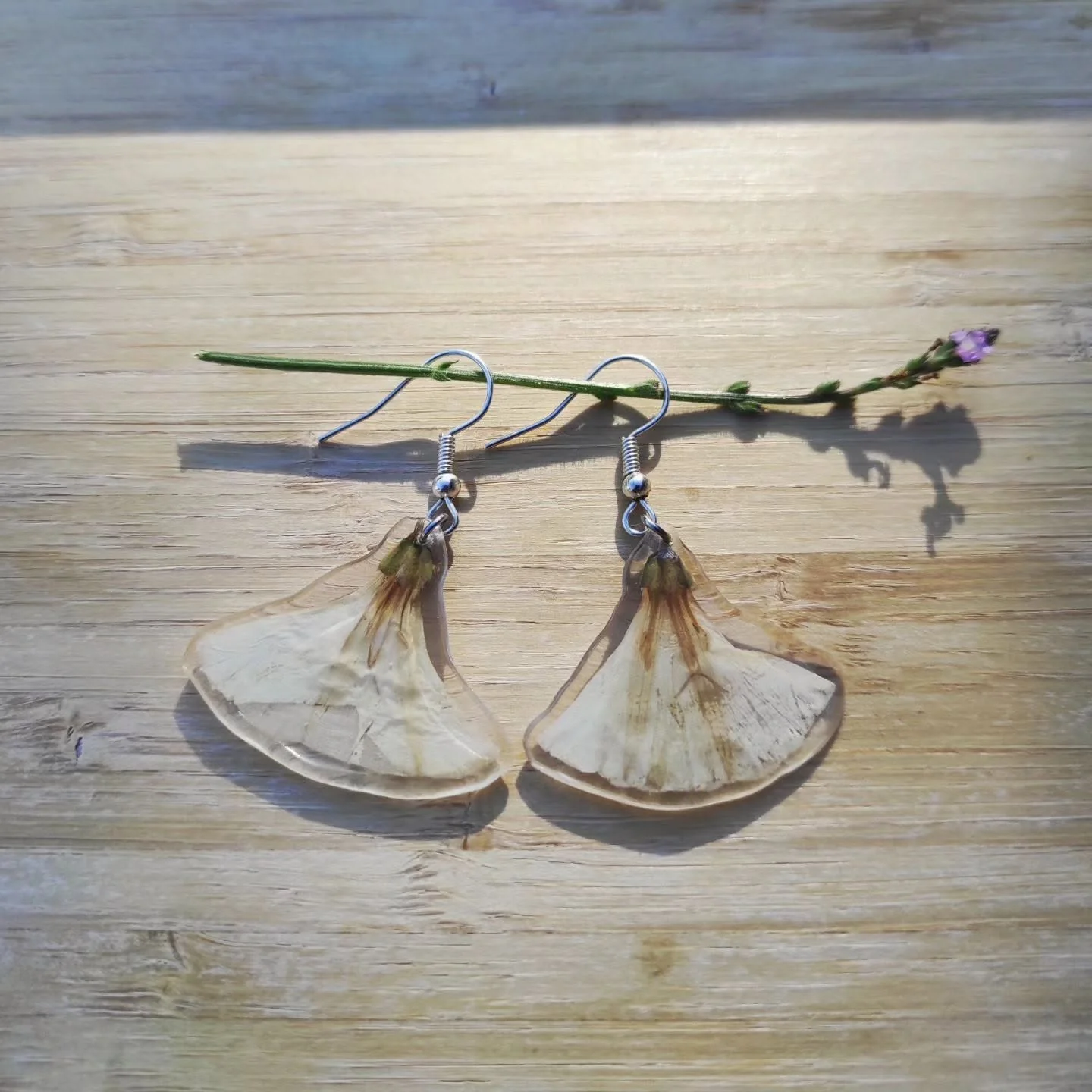 Joyas de resina y plantas