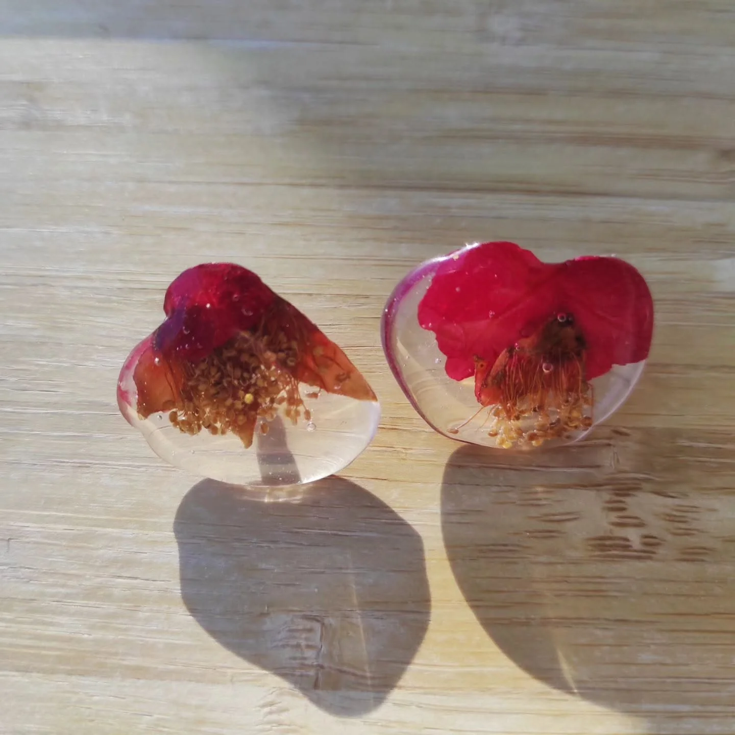 Joyas de resina y plantas